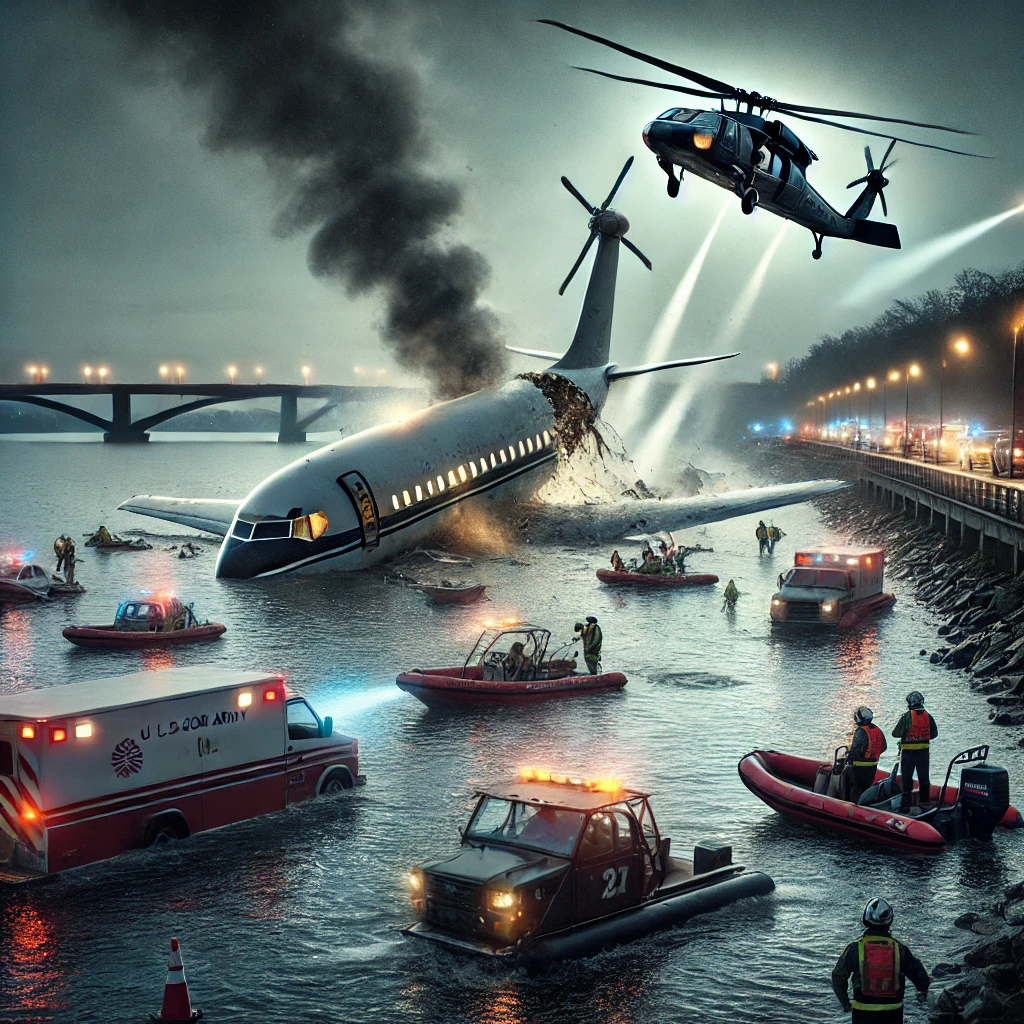 D.C. Plane Crash: Passenger Jet Plunges Into Potomac After Collision ...